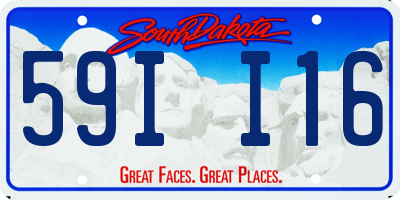 SD license plate 59II16