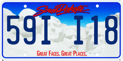 SD license plate 59II18