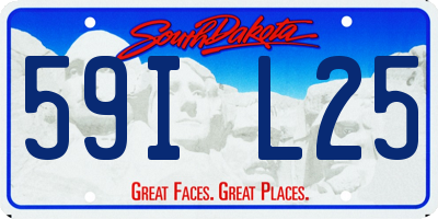 SD license plate 59IL25