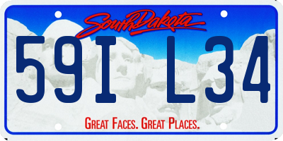 SD license plate 59IL34