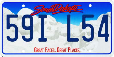 SD license plate 59IL54