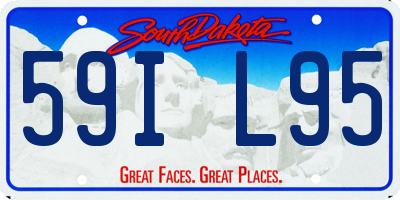 SD license plate 59IL95
