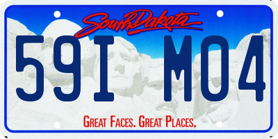 SD license plate 59IM04