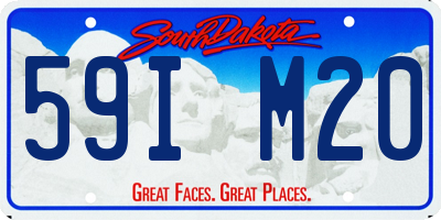 SD license plate 59IM20