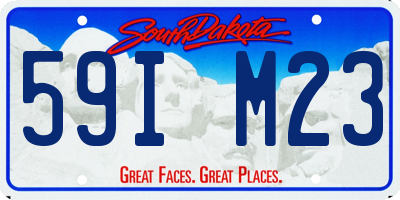SD license plate 59IM23
