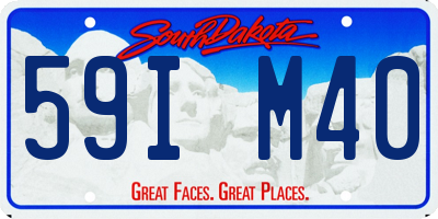 SD license plate 59IM40