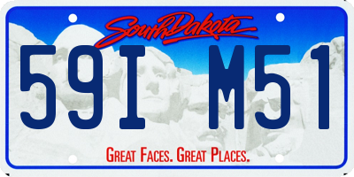 SD license plate 59IM51