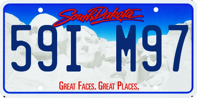 SD license plate 59IM97