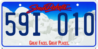 SD license plate 59IO10