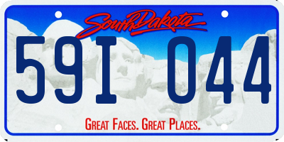 SD license plate 59IO44