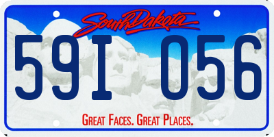 SD license plate 59IO56