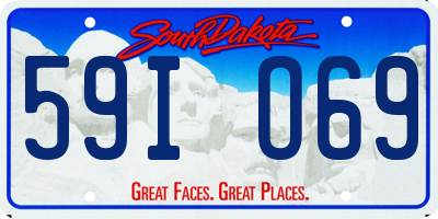 SD license plate 59IO69