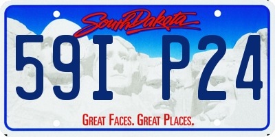 SD license plate 59IP24