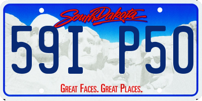 SD license plate 59IP50