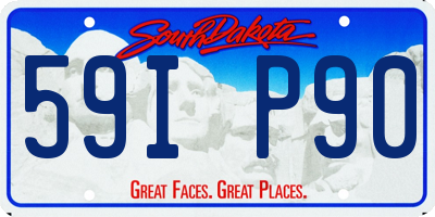 SD license plate 59IP90