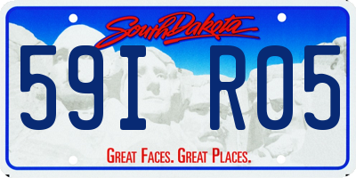 SD license plate 59IR05