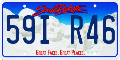 SD license plate 59IR46