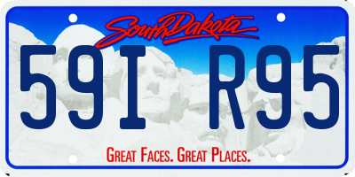 SD license plate 59IR95