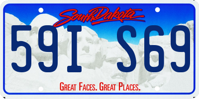 SD license plate 59IS69
