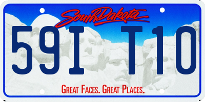 SD license plate 59IT10