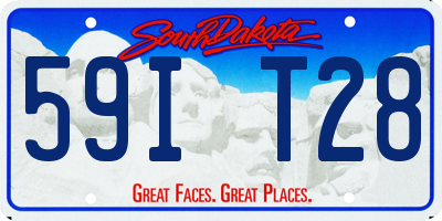 SD license plate 59IT28