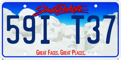 SD license plate 59IT37