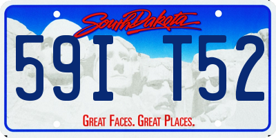 SD license plate 59IT52