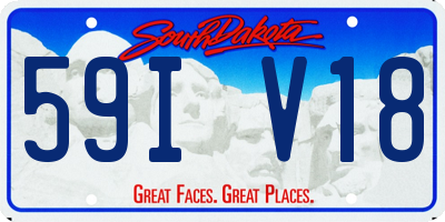 SD license plate 59IV18