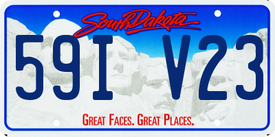 SD license plate 59IV23