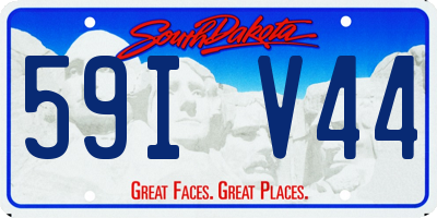SD license plate 59IV44
