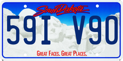 SD license plate 59IV90