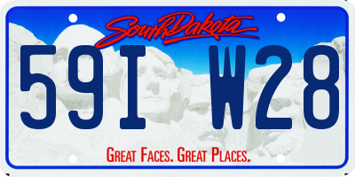 SD license plate 59IW28