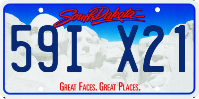 SD license plate 59IX21