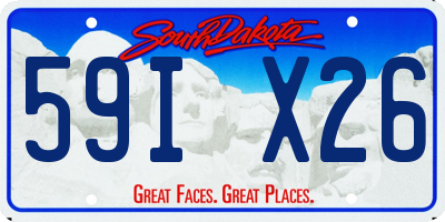 SD license plate 59IX26