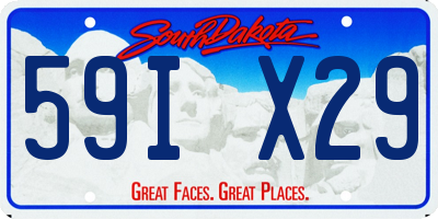 SD license plate 59IX29