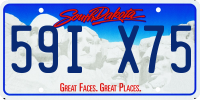SD license plate 59IX75
