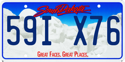 SD license plate 59IX76