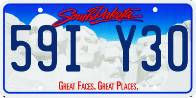 SD license plate 59IY30