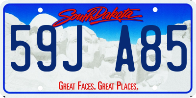 SD license plate 59JA85
