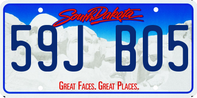 SD license plate 59JB05