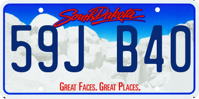 SD license plate 59JB40