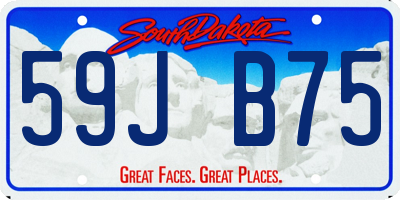 SD license plate 59JB75
