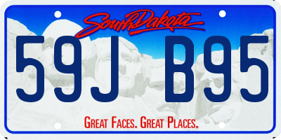 SD license plate 59JB95