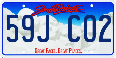 SD license plate 59JC02