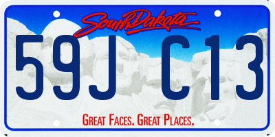 SD license plate 59JC13