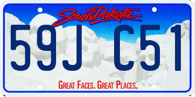 SD license plate 59JC51