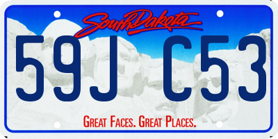 SD license plate 59JC53