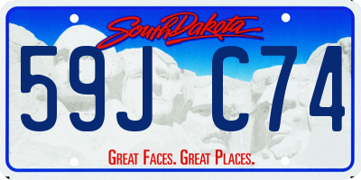 SD license plate 59JC74