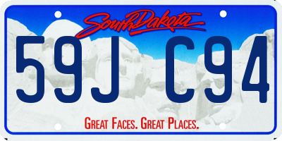 SD license plate 59JC94