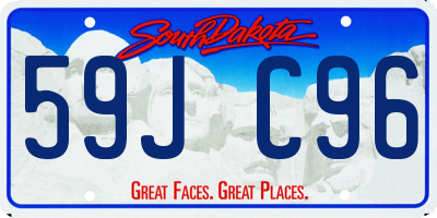SD license plate 59JC96